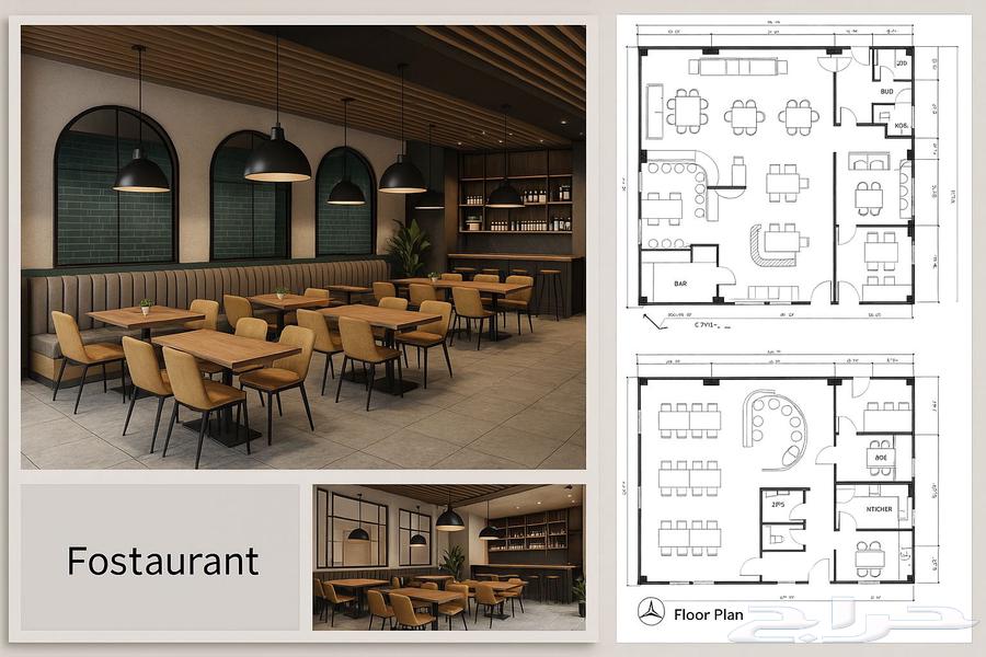 مقاول مطاعم تصميم وتشطيب مطاعم مقاولات63030553289475112