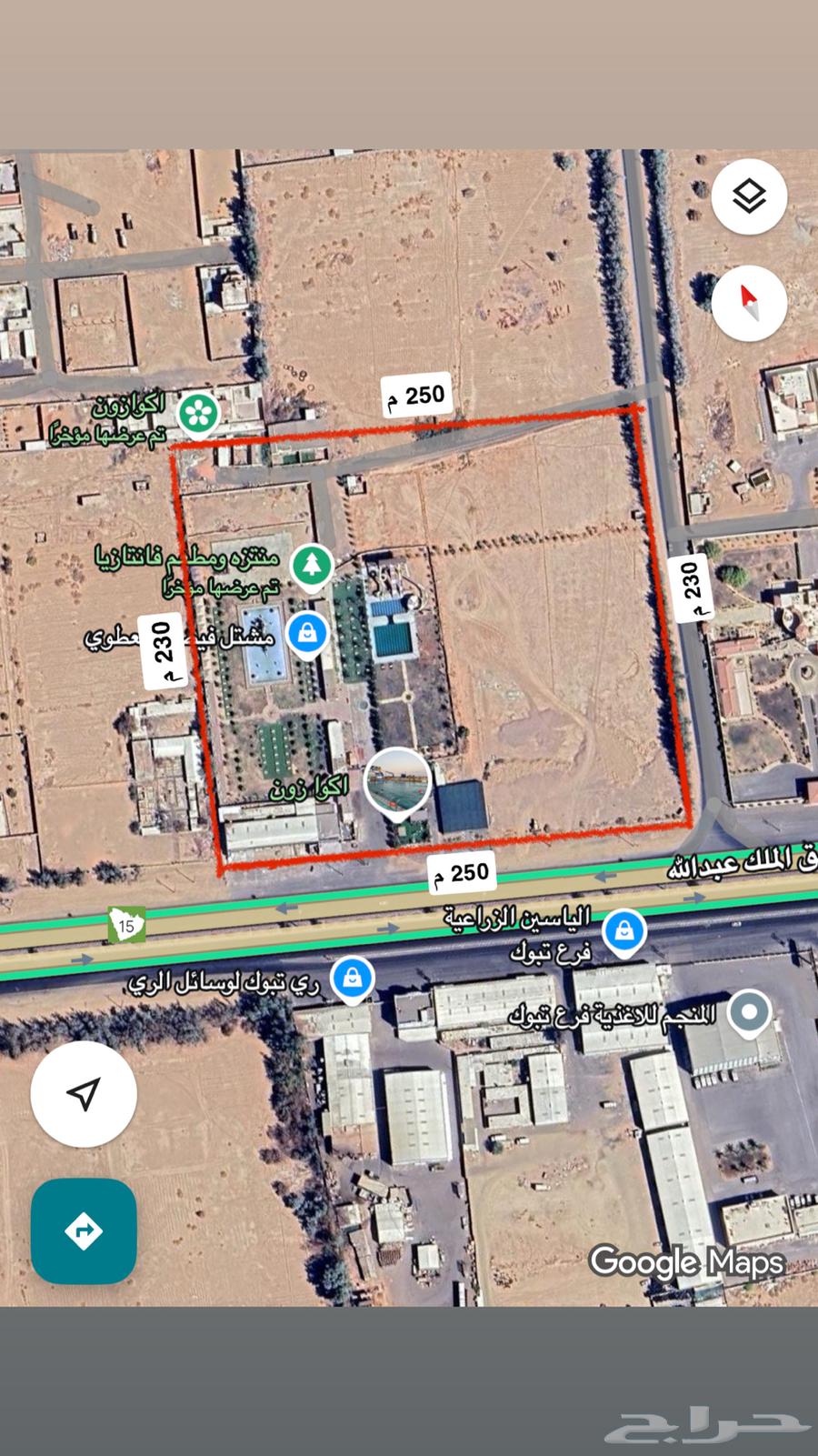 For sale, a land within the urban perimeter of Tabuk, area 57500 square meters628979543969311128