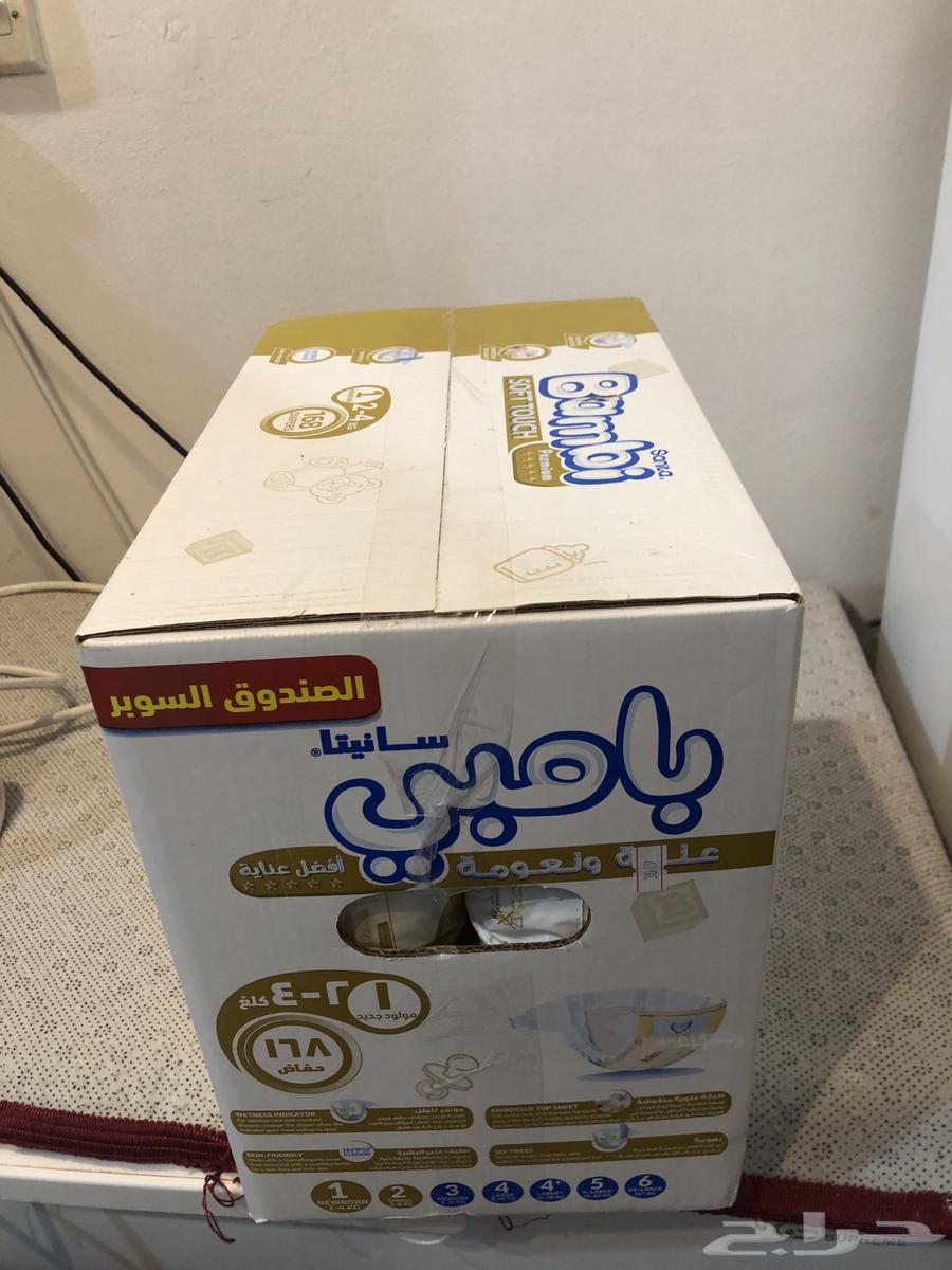 حفاضة و  مقاسه مكتوب كرتون جديد سعره 100633615254636821113