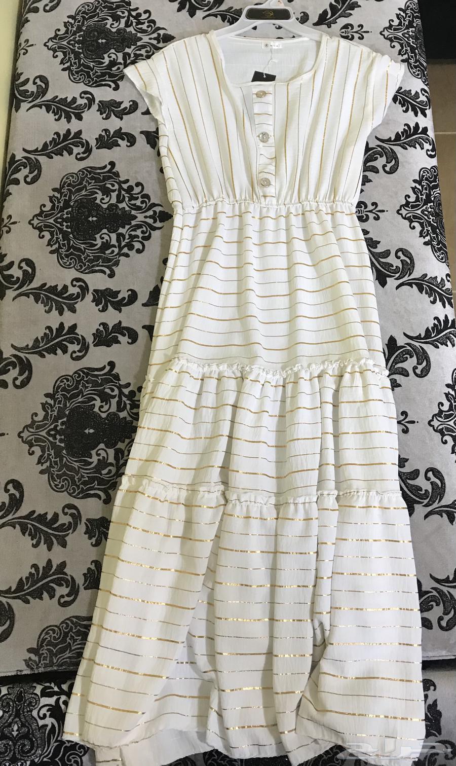 فساتين جديده غير مستعمله الابيض مقاس XL والازرق S633519086722581118