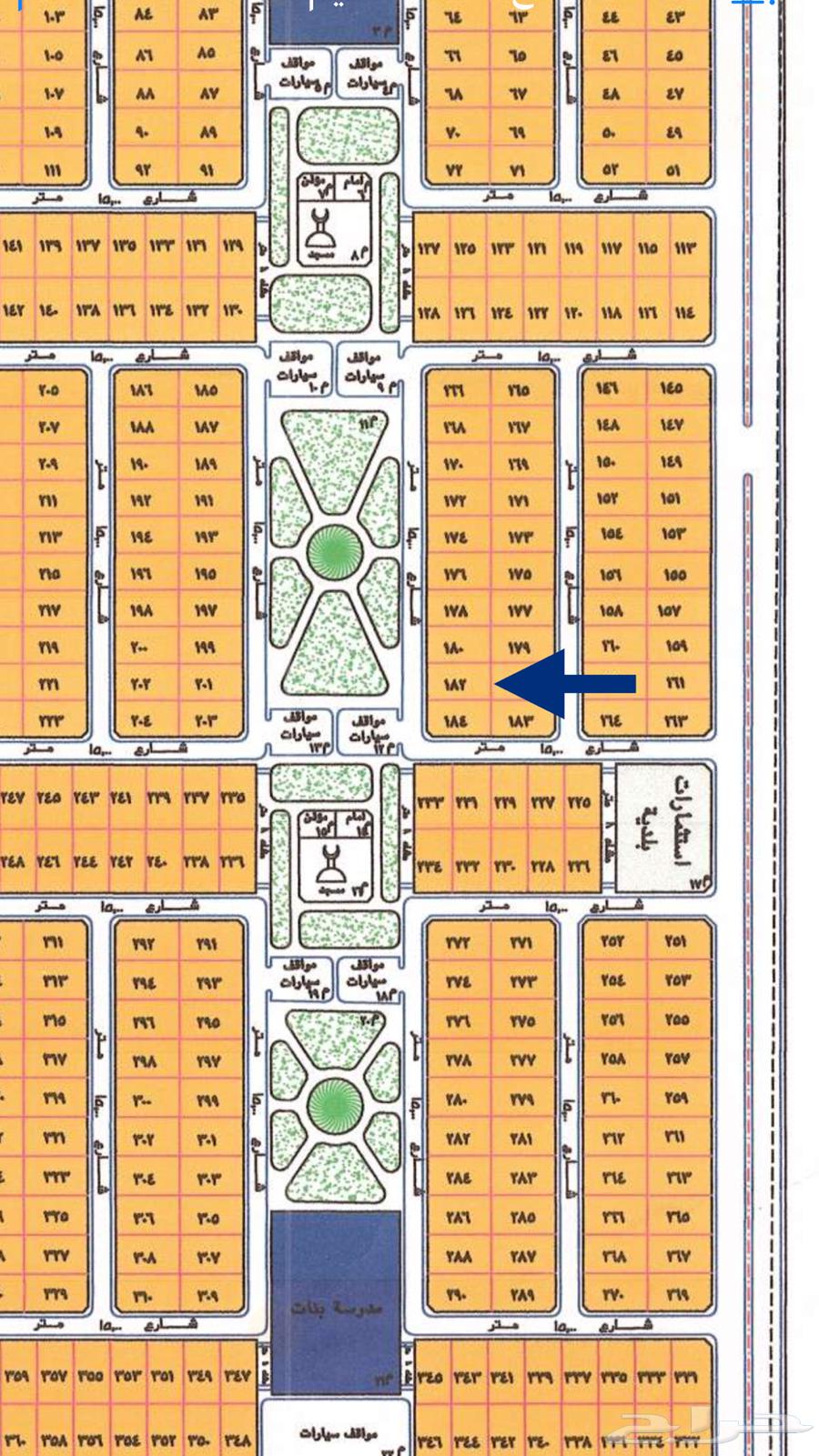 Land for sale in Al-Naeem district, opens to the largest park628970238632971129