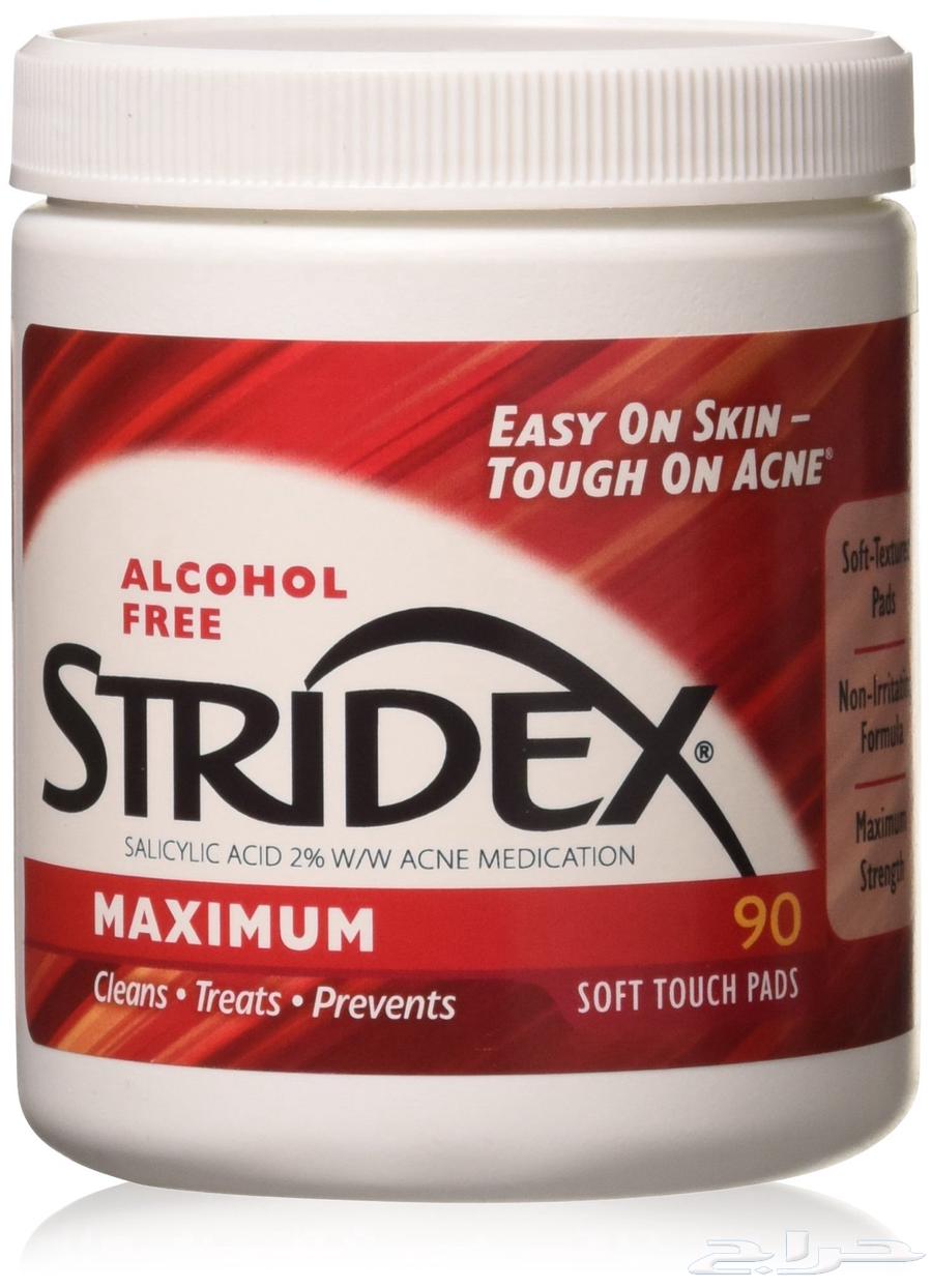 اللون الأحمر أقراص تنظيف ومعالجة البشرة - Stridex Pads Max63327626033793111
