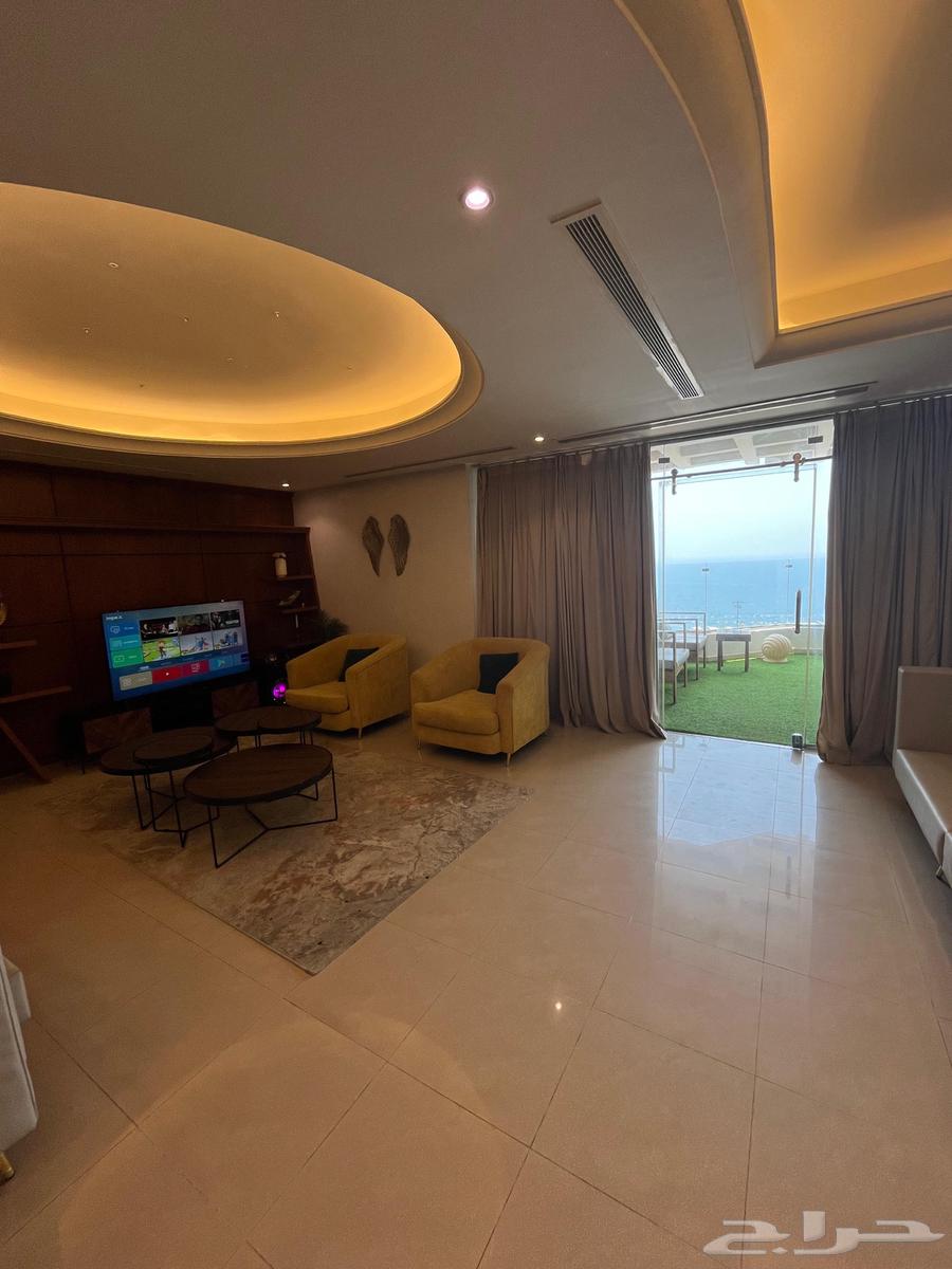 شقة مطله على البحر ببرج داماك ابراج البحر للايجار الشهري63005099524355114