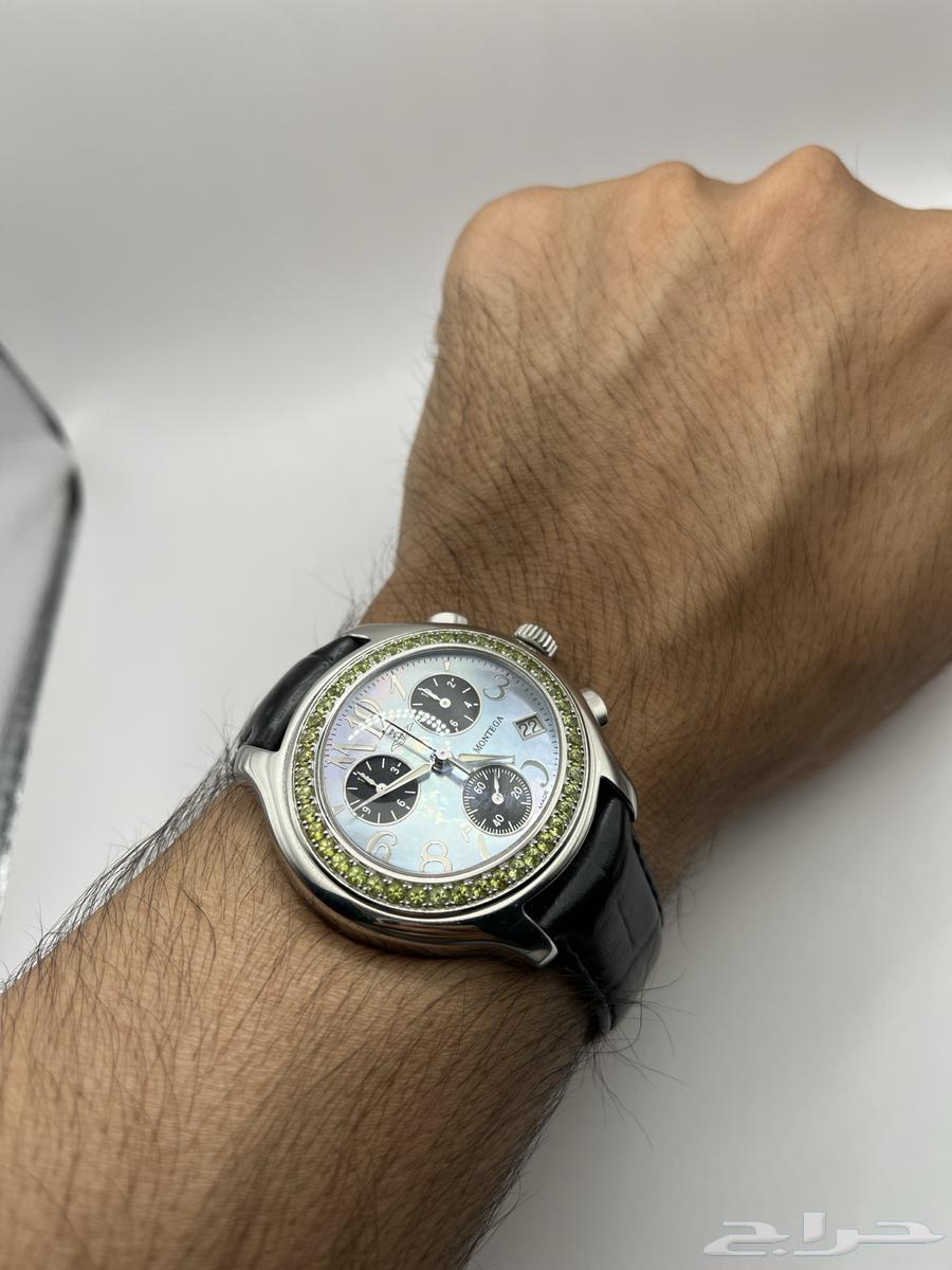 Montiga men's watch embellished with precious stones and mother-of-pearl dial63394719605633111