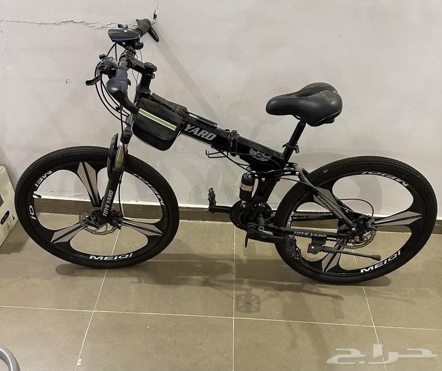 Black folding bicycle, size 2663392734841217117