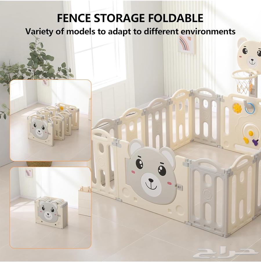 Foldable barrier and playground for children63389716806401112