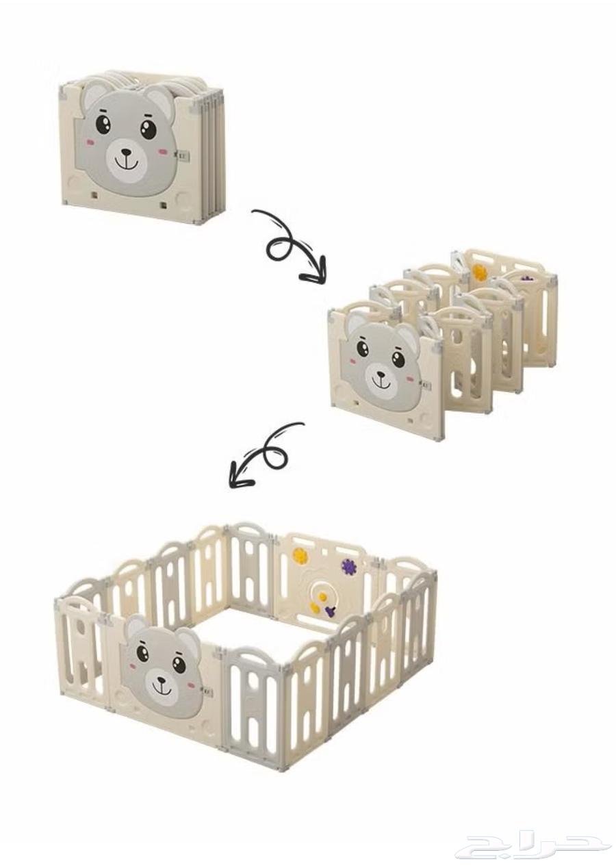 Foldable barrier and playground for children63389716806401111