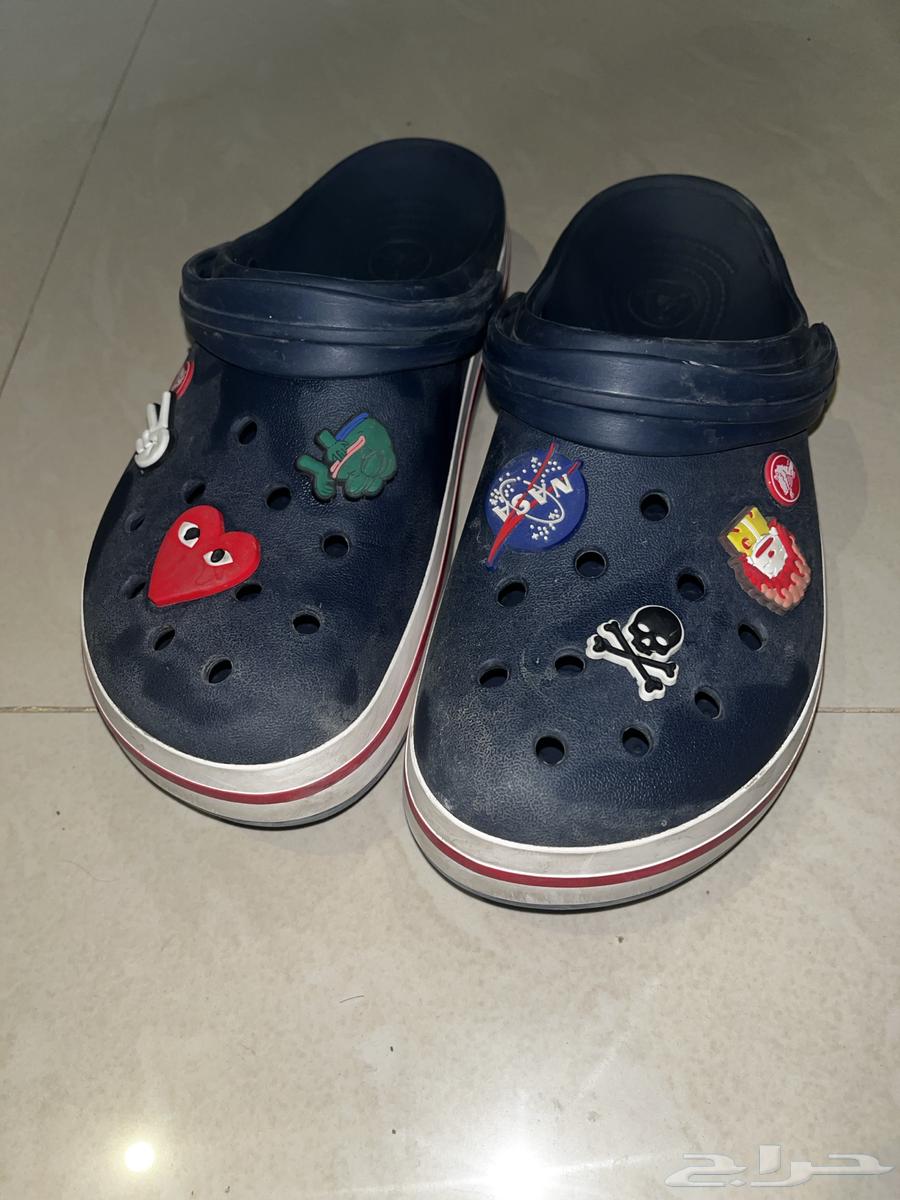 Crocs size 44.5-45 original dark blue with Crocs unisex patterns63389714228994112
