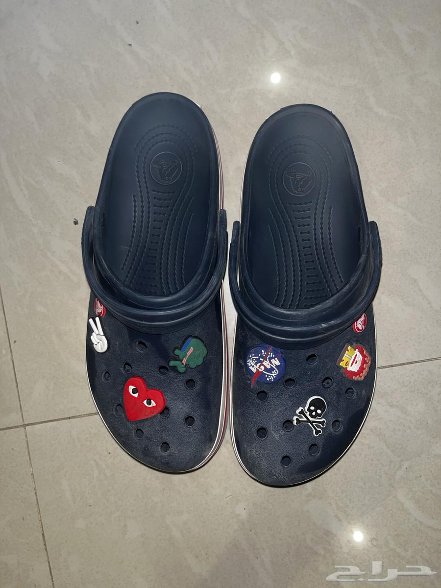 Crocs size 44.5-45 original dark blue with Crocs unisex patterns63389714228994111