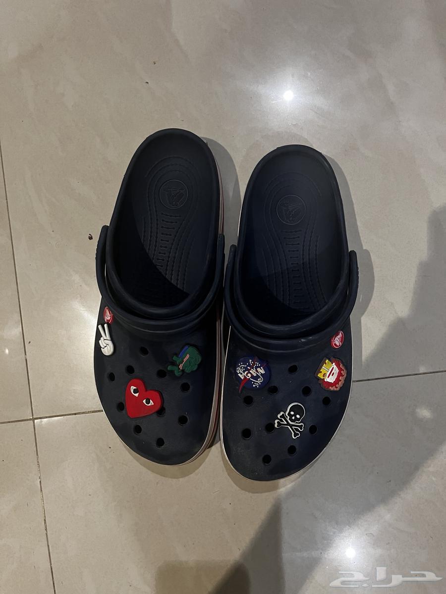 Crocs size 44.5-45 original dark blue with Crocs unisex patterns63389714228994113