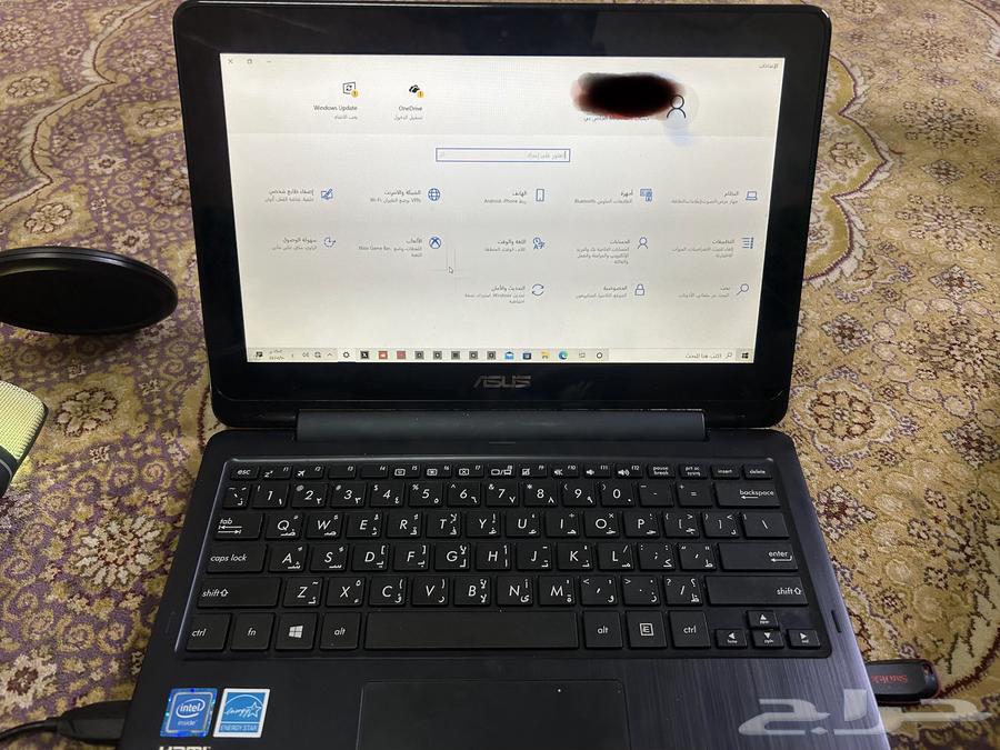 لابتوب اسوس حجم صغير بحالة ممتازة جدا  يعمل بلمس وقابل لطي633897966581781114