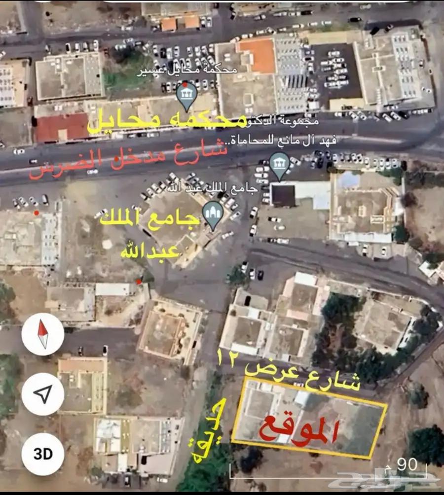 A house for sale with two adjacent lands in an approved plan in Mahayil, Asir, Al-Dars.63381163183363111