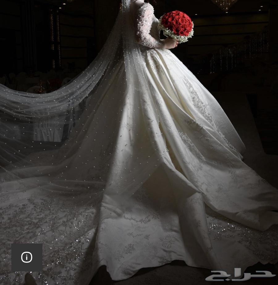White Royal Lace Wedding Dress Embroidered with Pearls63618384810627114
