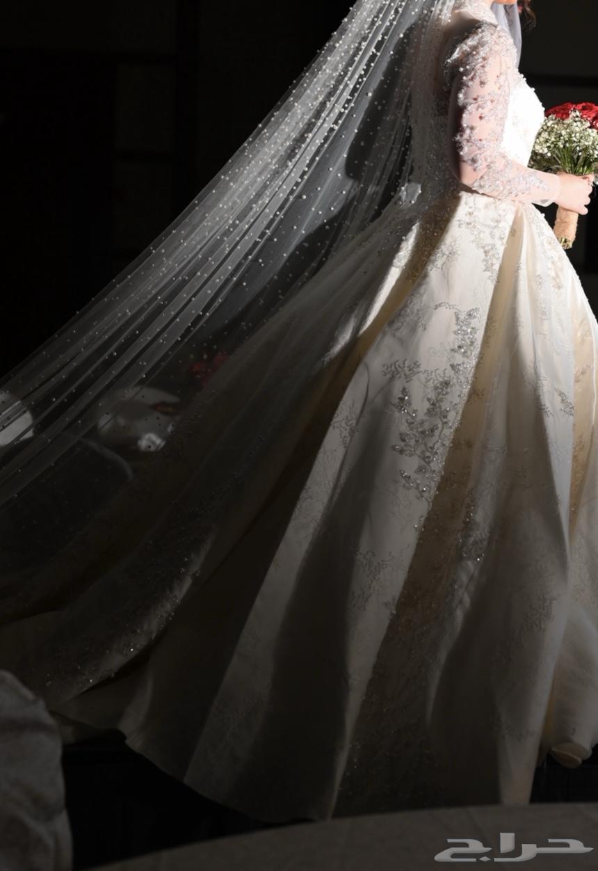 White Royal Lace Wedding Dress Embroidered with Pearls63618384810627113