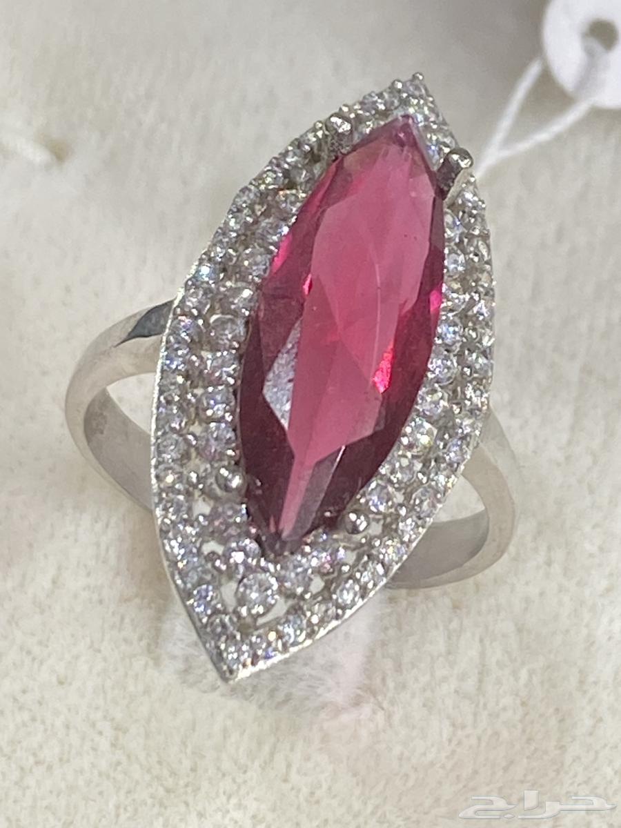 طقم ياقوت أحمر ( روبي ) فضة عيار 92563618676033667114