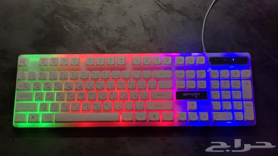 ماوس وكيبورد سلكي مع اضاءة RGB63618581615746113