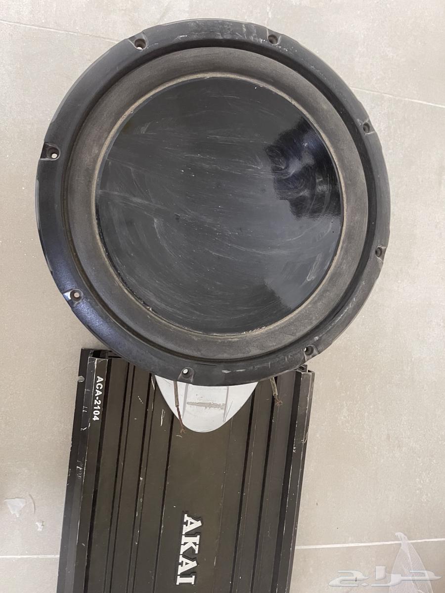 For sale, audio amplifier, woofer, and complete wiring63618776120449112
