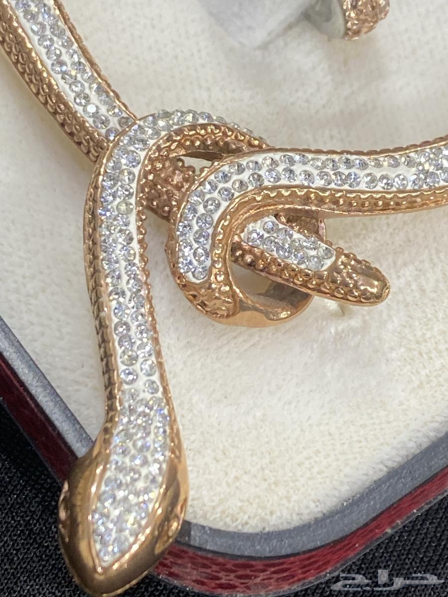 Copper Snake Necklace and Elegant and Unique Zircon Ring63618770547329113