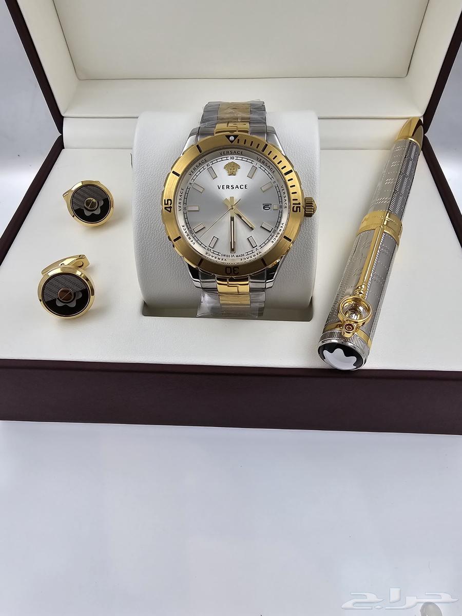 Watch, pen, and tie clip set63146947407618111