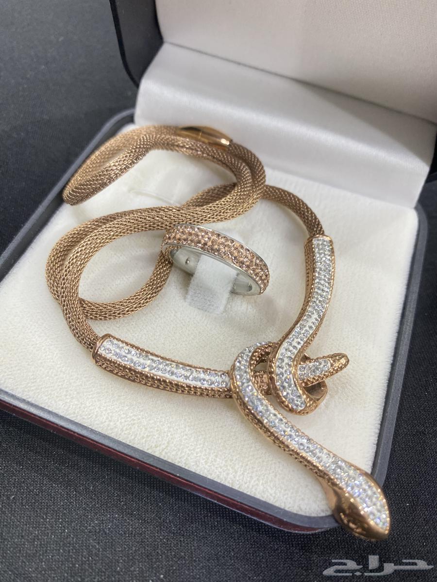 Copper Snake Necklace and Elegant and Unique Zircon Ring63618770547329111