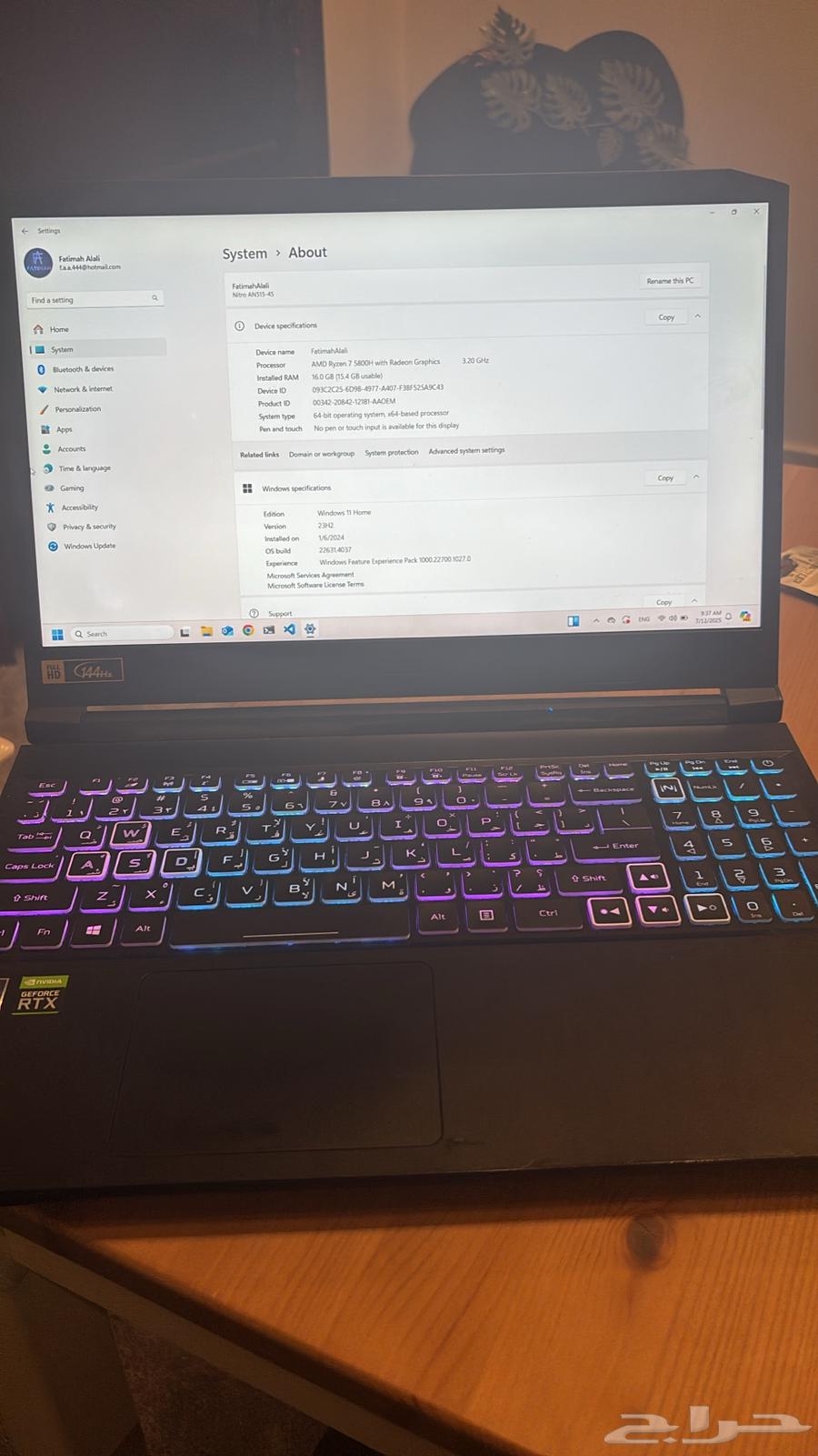 Gamers laptop -Acer63622147942145111