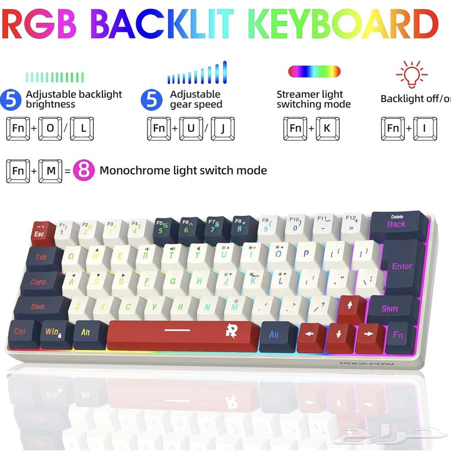 60% Wired Gaming Set with 63-Key Waterproof Compact Keyboard63624288936065112