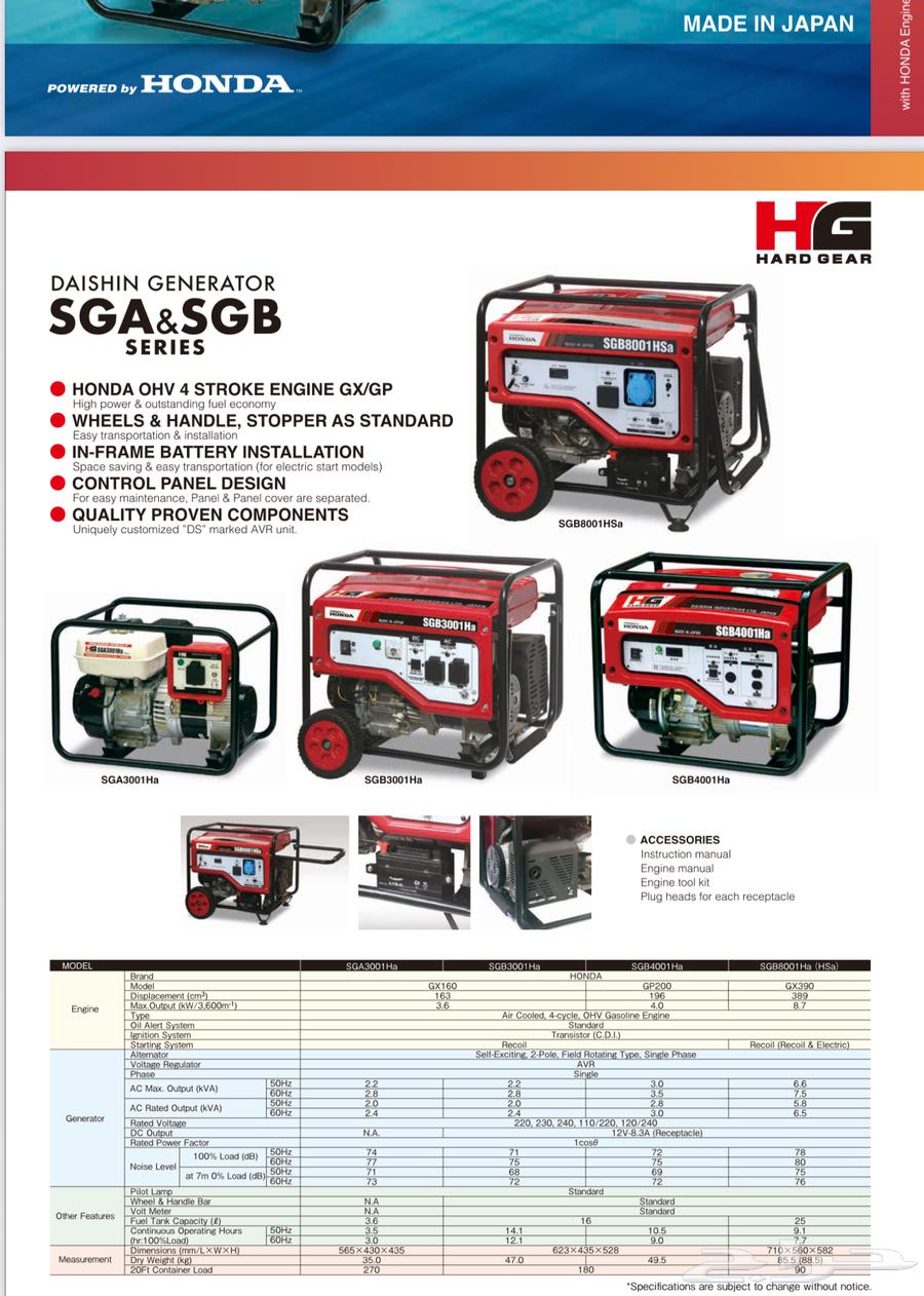 Japanese gasoline generator with Honda engine 8000 watts pure 650063655209295618111