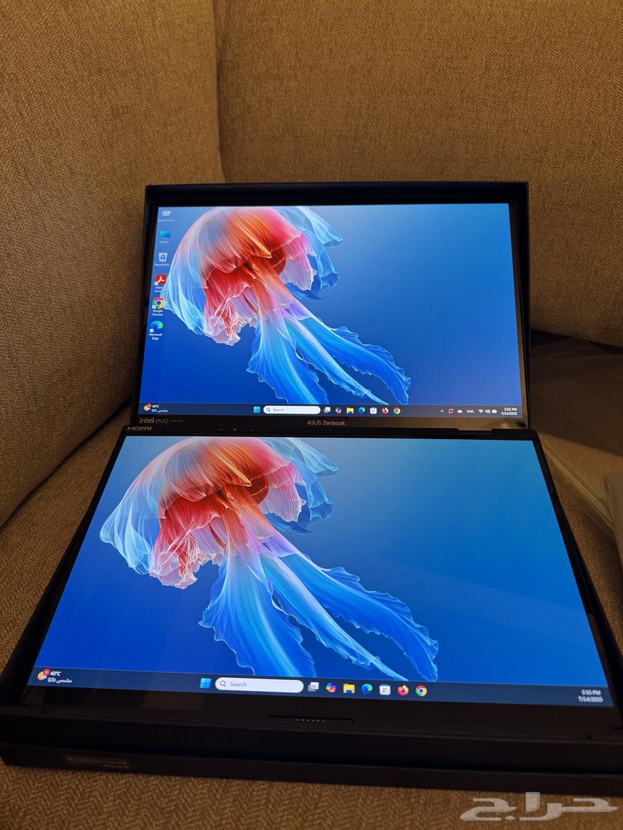 لابتوب اسوس زينبوك ديو بشاشتي لمس ASUS zenbook duo63655310915585110