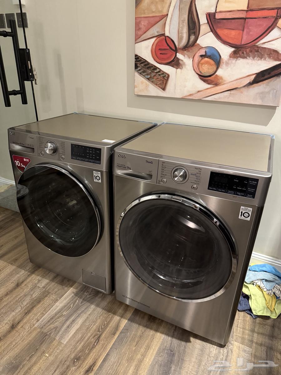 غساله ونشافة ملابس ال جي LG washer and dryer بحالة ممتازة63655323342082110