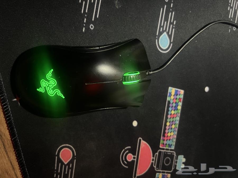 Razer Wired Laser Mouse, Mechanical Keyboard, and Black Mouse Pad63655108699394112
