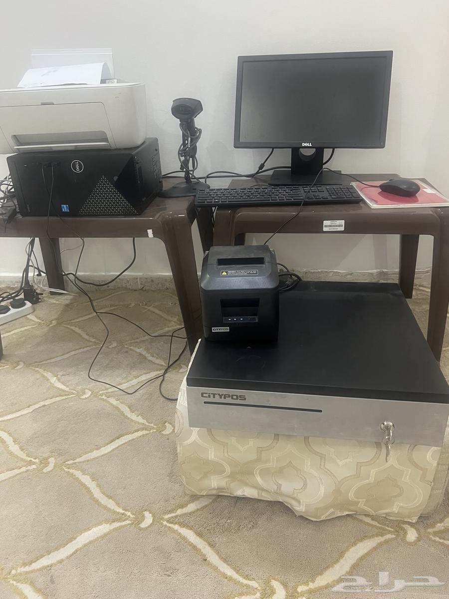جهاز كمبيوتر مع شاشه وكاشير مع طابعه63655519370114110