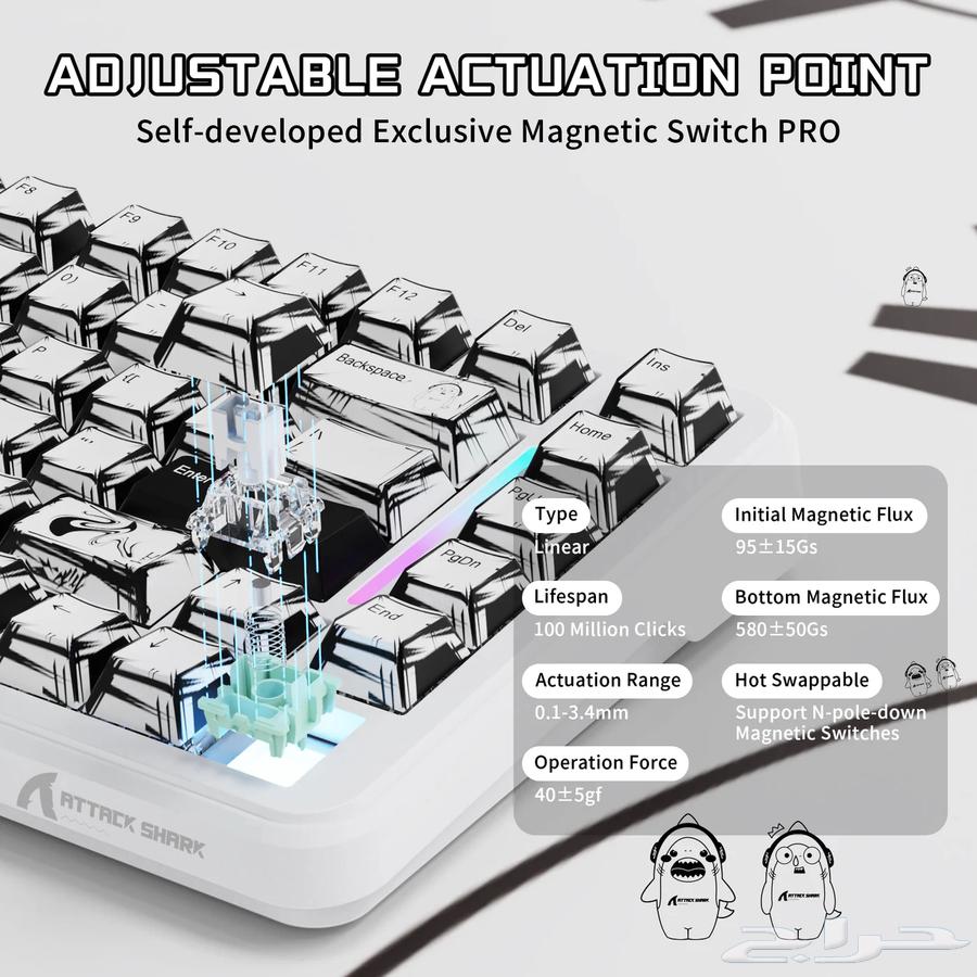 Attack Shark x82 Pro HE Magnetic Keyboard63655525925251113