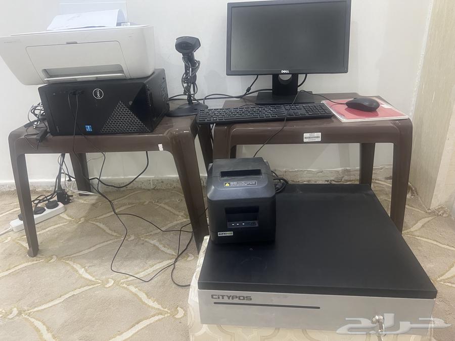 جهاز كمبيوتر مع شاشه وكاشير مع طابعه63655519370114111