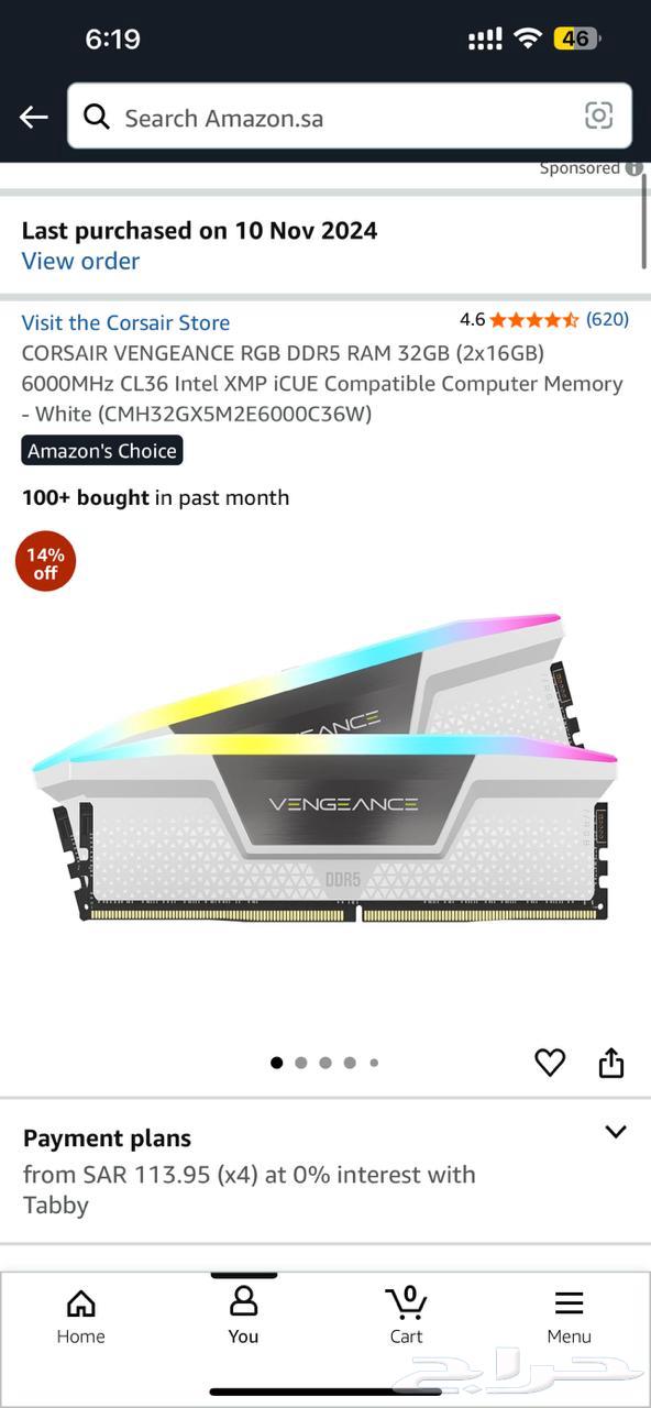 Ramat 32GB DDR5 6000mhz XMP Ram63655517690114110