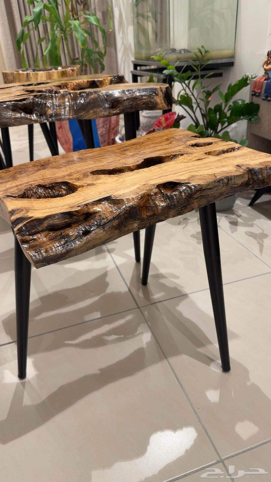 طاولات خشب طبيعي63657328096643113