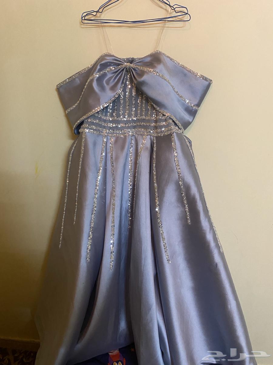فستان ازرق بحري بلمعه خفيفه63655620551042112