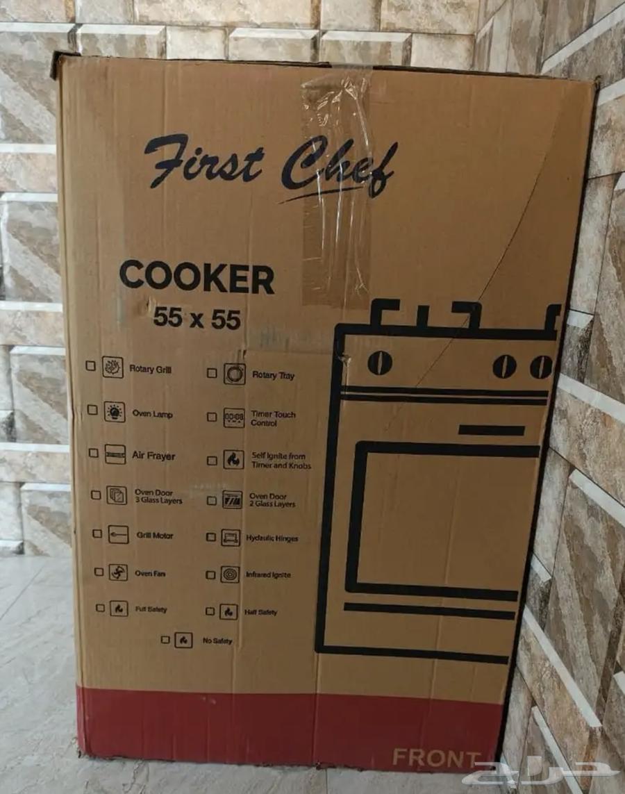 First Chef Gas Oven 4 Burners - Stainless Steel63667546522115112