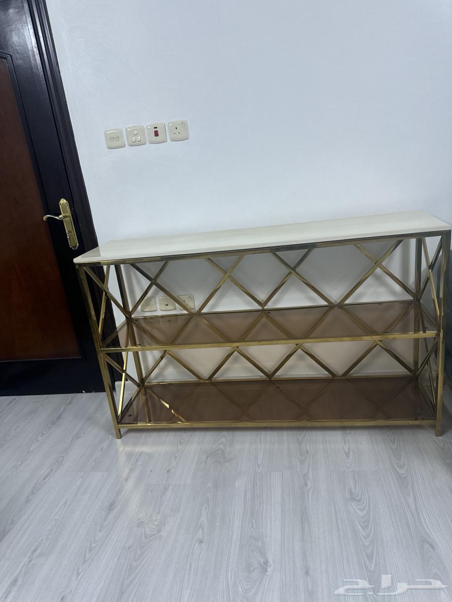 Stainless steel and marble entrance cabinet from the top63667681351043111