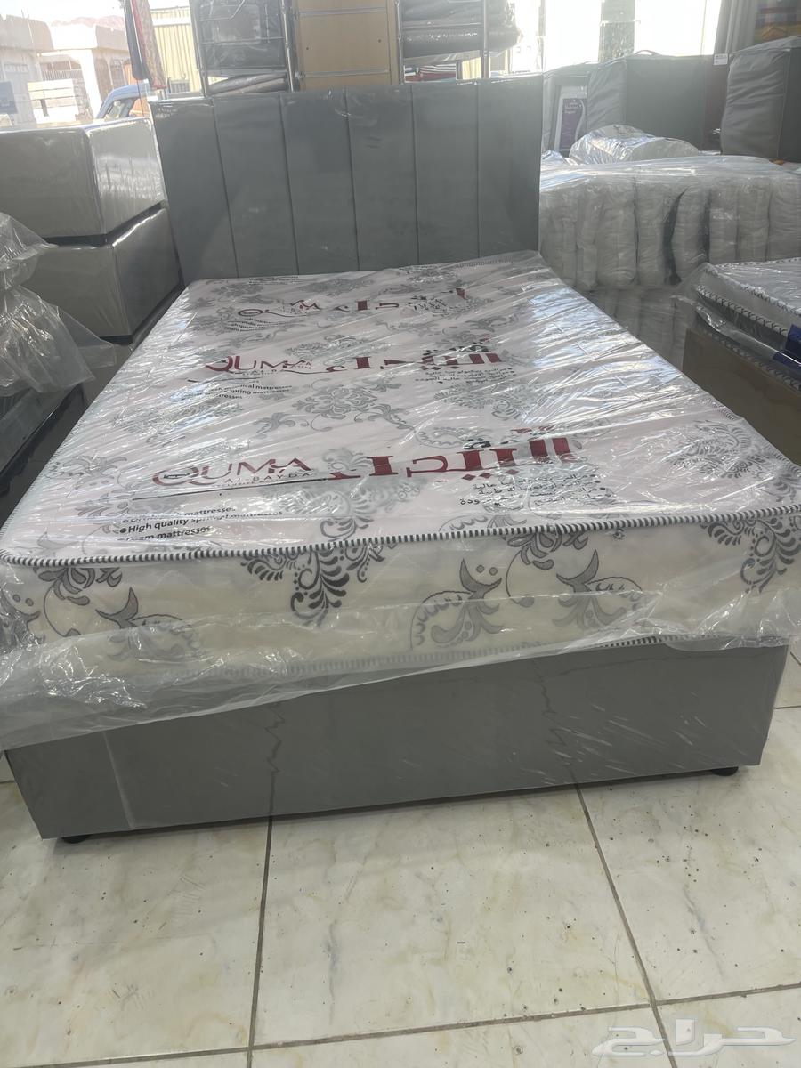 One and a half bed with mattress, compressed cotton duvet, plain or patterned, and pillow63673911370499113