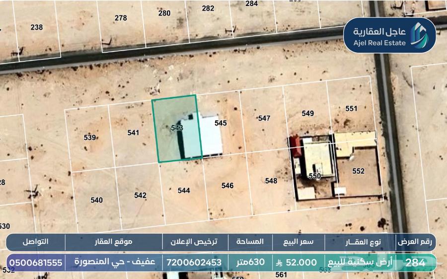Residential land for sale in Afif63611890286338112