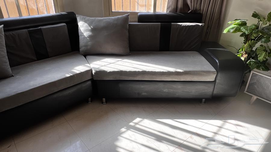 Black leather hexagonal sofa63668365689217113