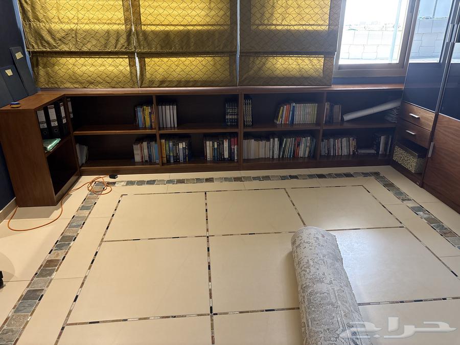 مكتبة جدارية مع مكتبة تلفزيون63669015006082113