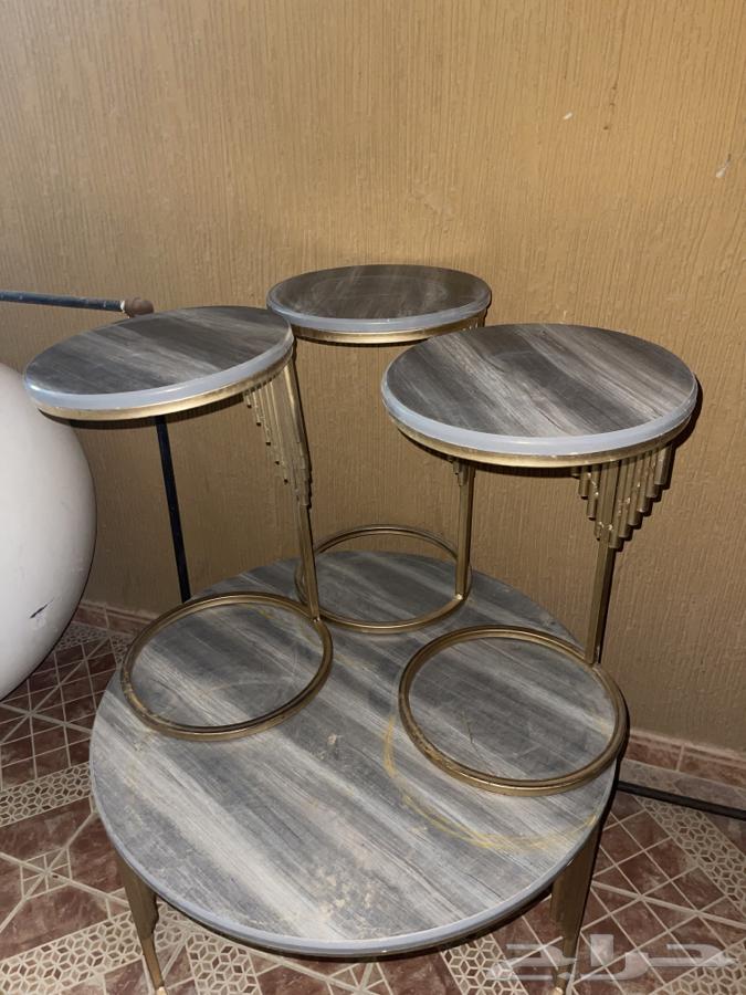 طاولة مجلس حريم مع 3طاولة خدمة جديدة63674182834051110