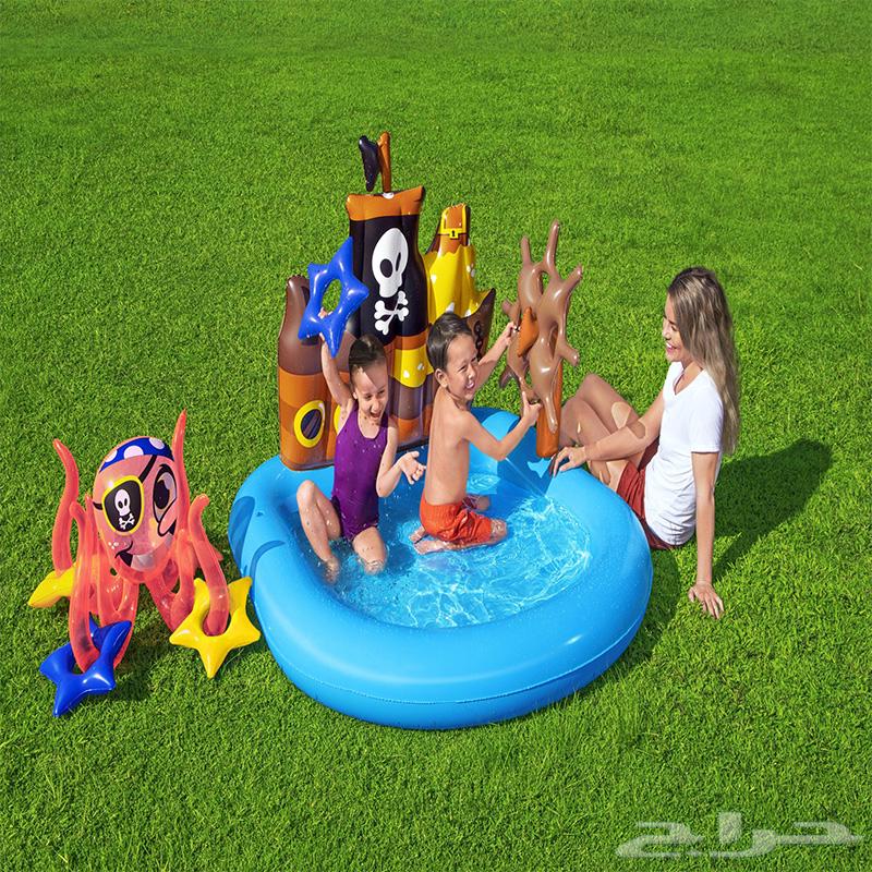 مسبح نفخ بتصميم سفينة قراصنة مميزة - مسبح اطفال مع ملحقات63674631006594113