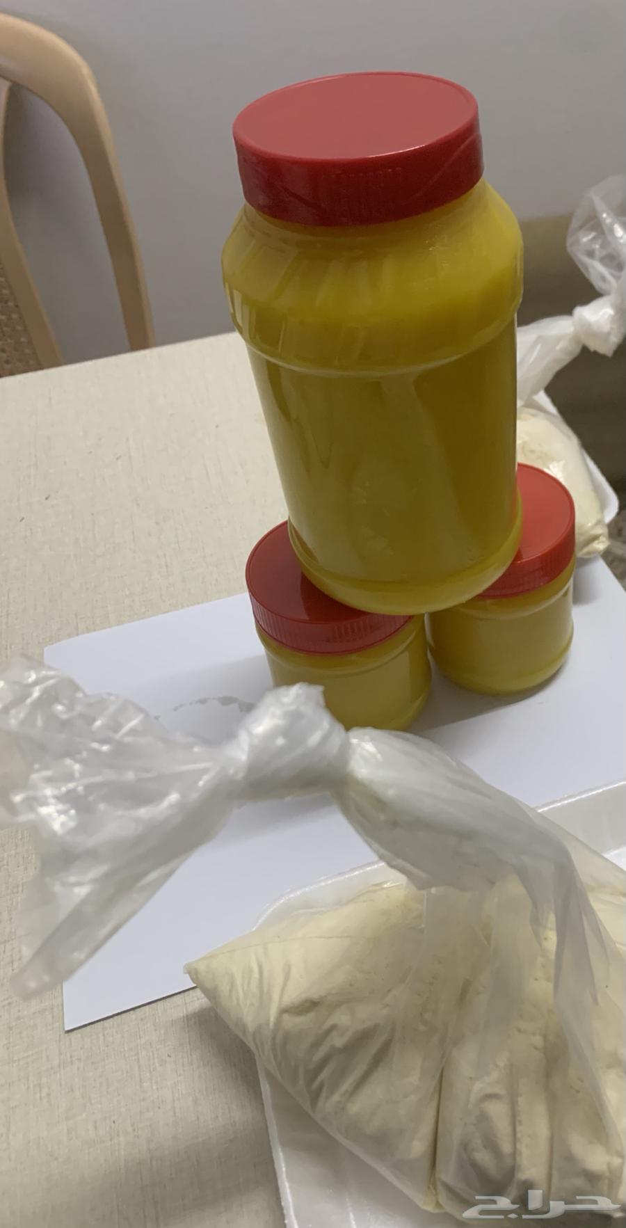 منتجات شعبيه اقط غنم اقط مجروش سمن غنم وسمن بقر وعسل63667809280769110
