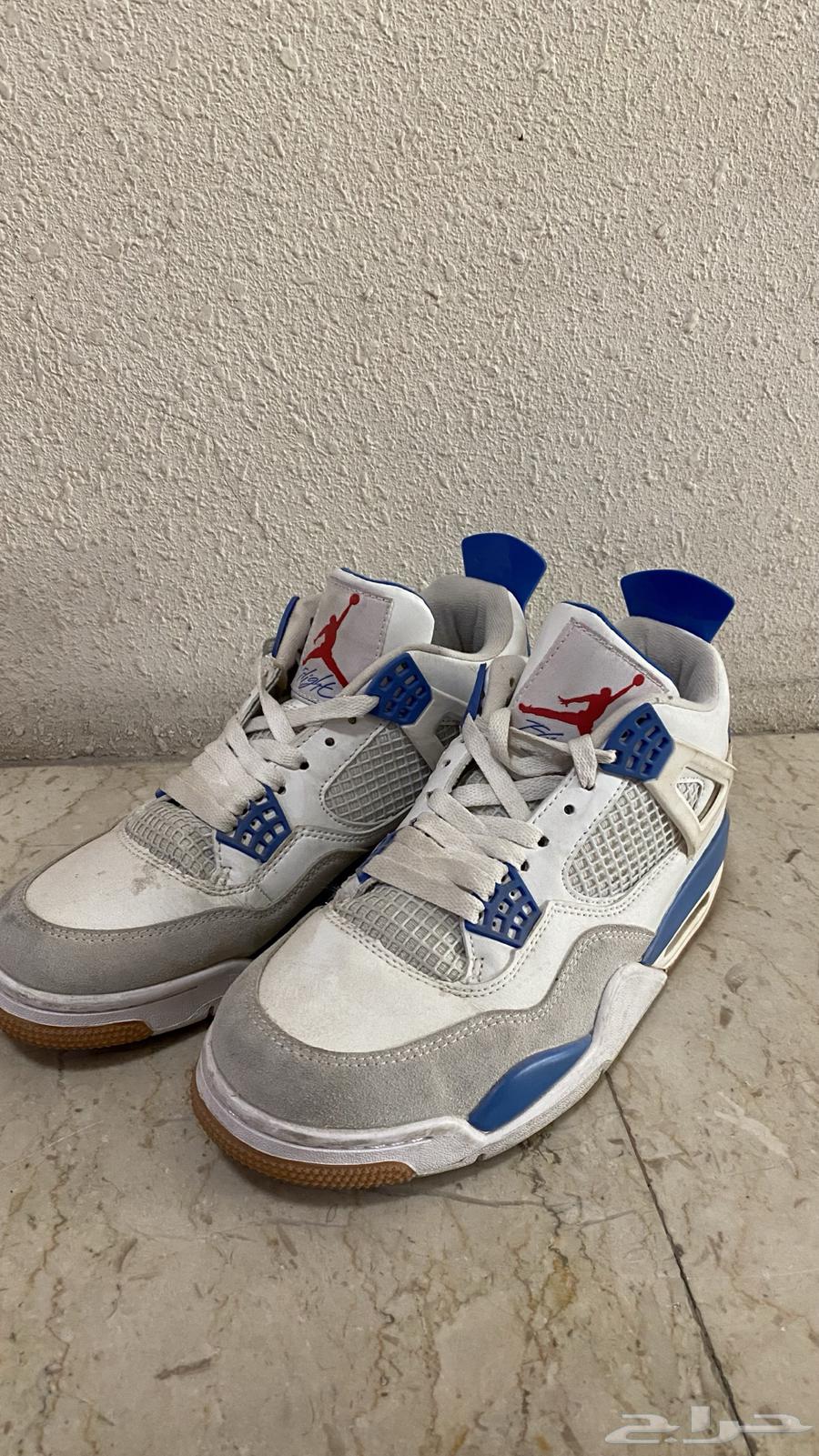 حذاء Jordan 4 ابيض وأزرق63681001129602110