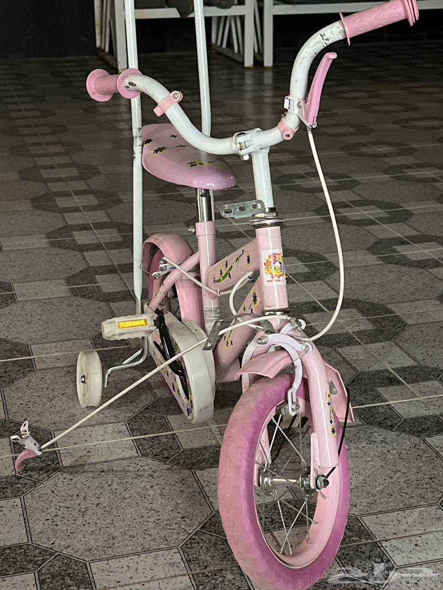 Pink Children's Bike with Training Wheels and Handle for Control - Needs Minor Repair63677173541762111