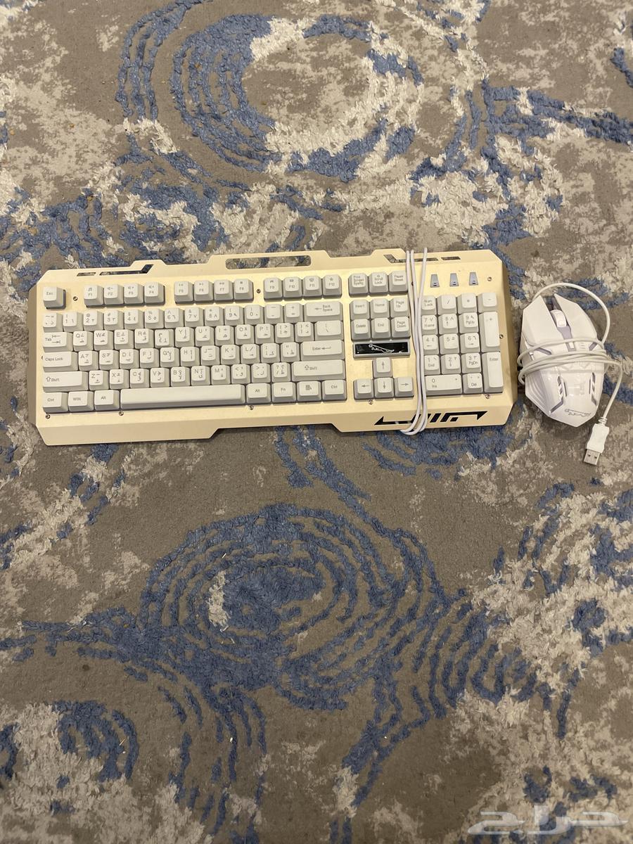 White Wired Gaming Keyboard and Mouse, Cash on Delivery63680010227458110