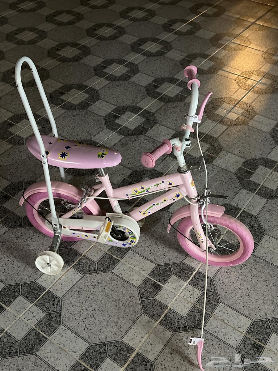 Pink Children's Bike with Training Wheels and Handle for Control - Needs Minor Repair63677173541762110