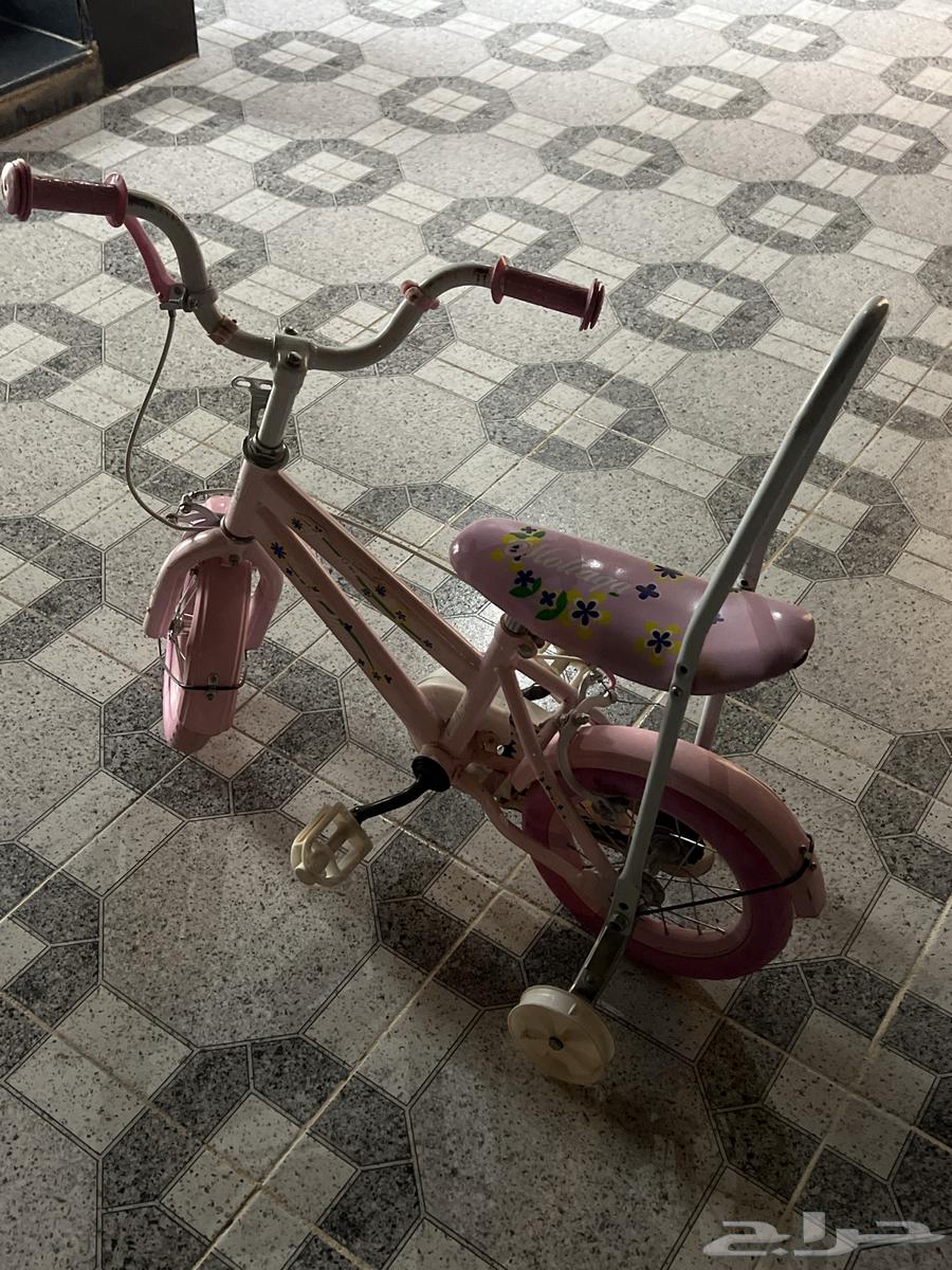 Pink Children's Bike with Training Wheels and Handle for Control - Needs Minor Repair63677173541762112
